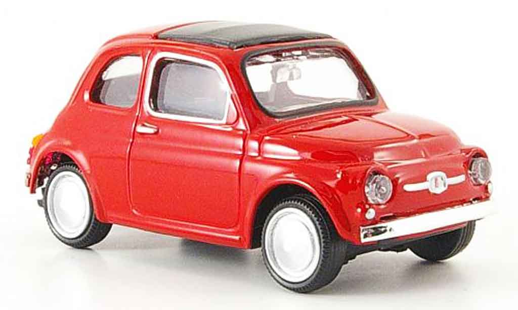 Fiat 500 1/43 Mondo Motors rood 1957 modelauto