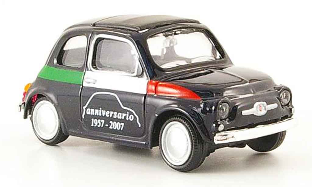 Fiat 500 1/43 Mondo Motors Anniversario zwart 1957 modelauto