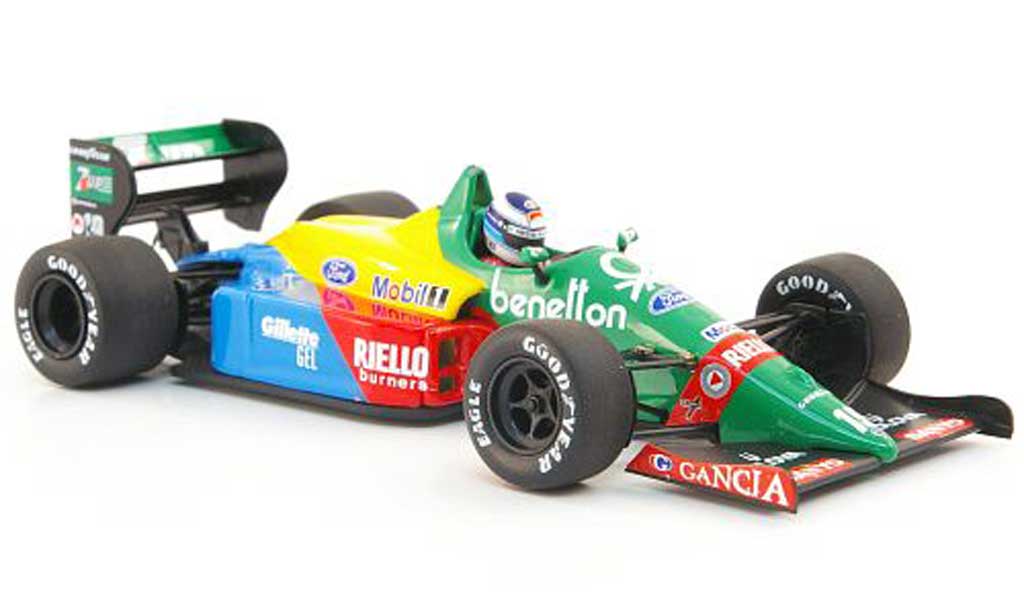 Ford F1 1990 1/43 Minichamps 1990 Benetton B188 No.19 M.Hakkinen Test Silverstone modelauto