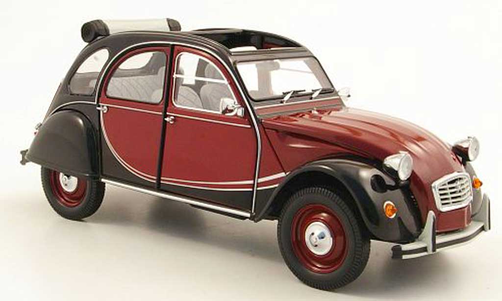 Citroen 2CV 1/18 Minichamps Charleston rood/zwart 1981 modelauto