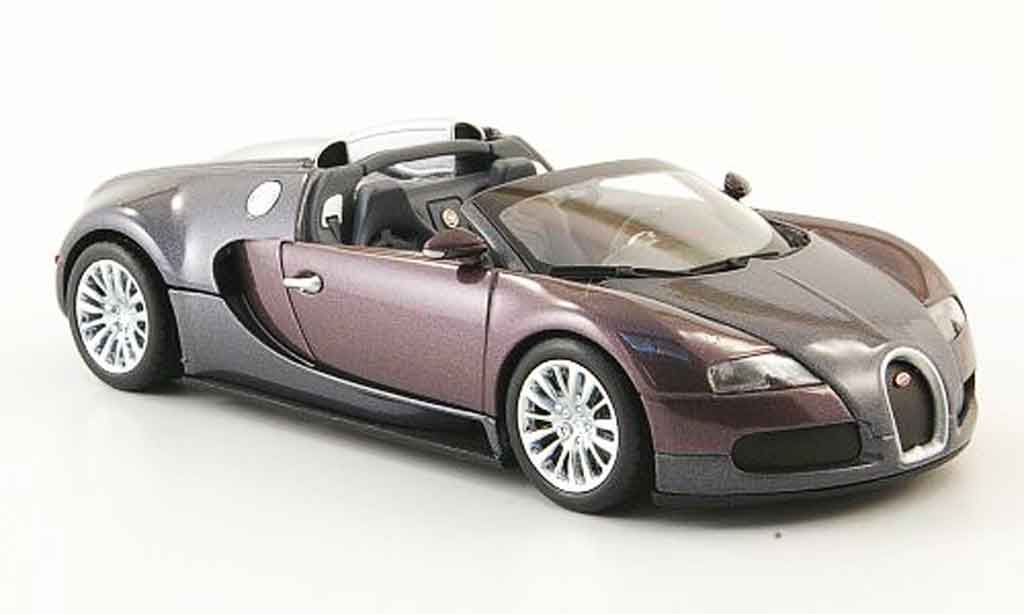 Bugatti Veyron Grand Sport 1/43 Minichamps Grand Sport grijs paarsee 2009 modelauto