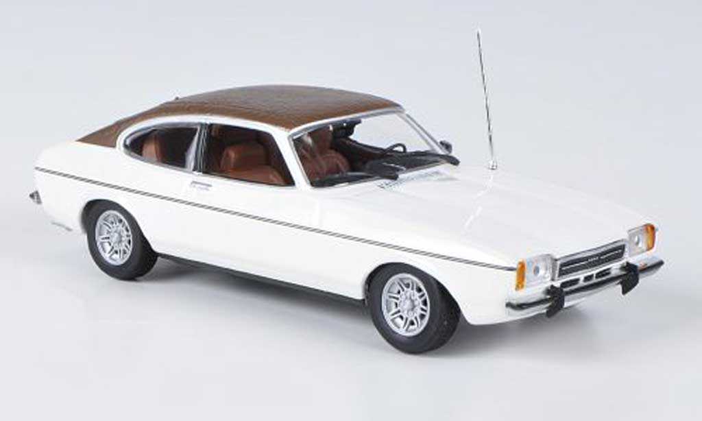Ford Capri 1/43 Minichamps MKII wit/bruin 1974 modelauto