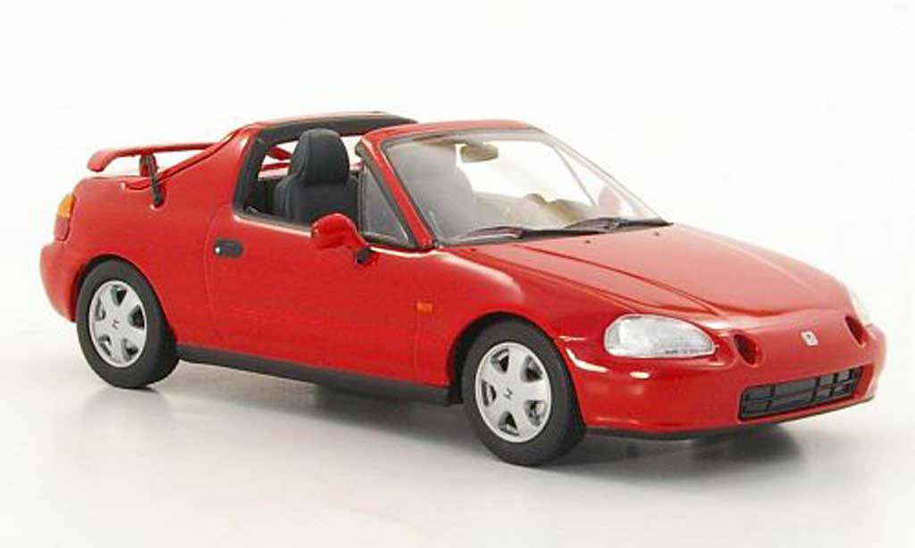 Honda CRX 1/43 Minichamps Del Sol rood 1993 modelauto