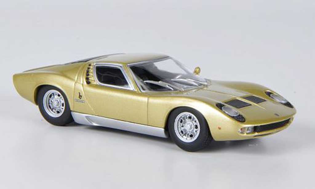 Lamborghini Miura S 1/43 Minichamps S gold 1969 modelauto