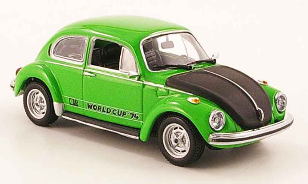 Volkswagen Coccinelle 1/43 Minichamps 1303 world cup grun zwart 1974 modelauto