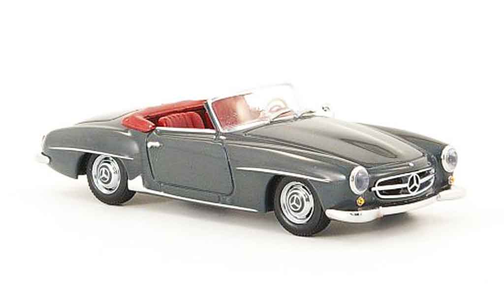 Mercedes 190 SL 1/43 Minichamps SL (W 121) grijs offen 1955 modelauto