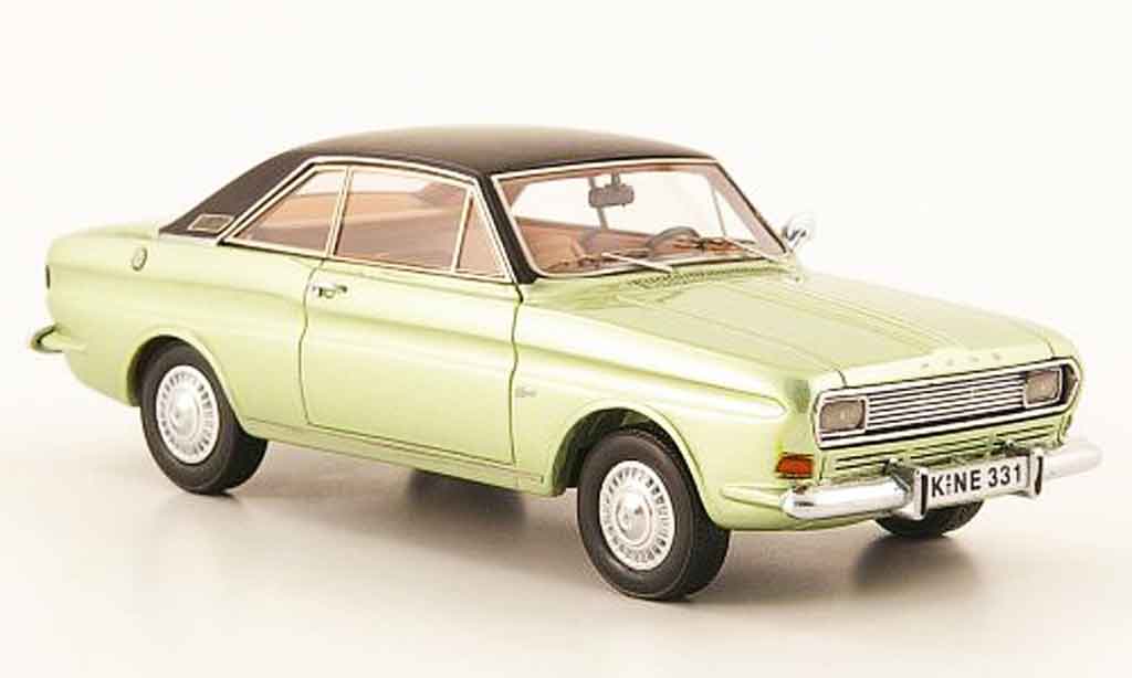 Ford Taunus 1968 1/43 Neo 1968 (P6) Coupe grun zwart modelauto