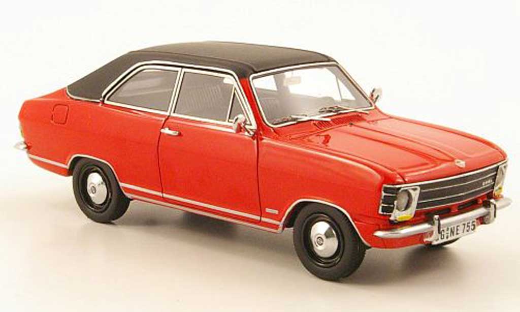 Opel Olympia 1/43 Neo A LS rood/zwart 1970 modelauto