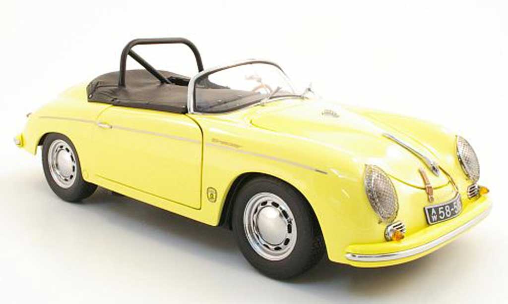 Porsche 356 1/18 Schuco A speedster 1600 gt geel modelauto