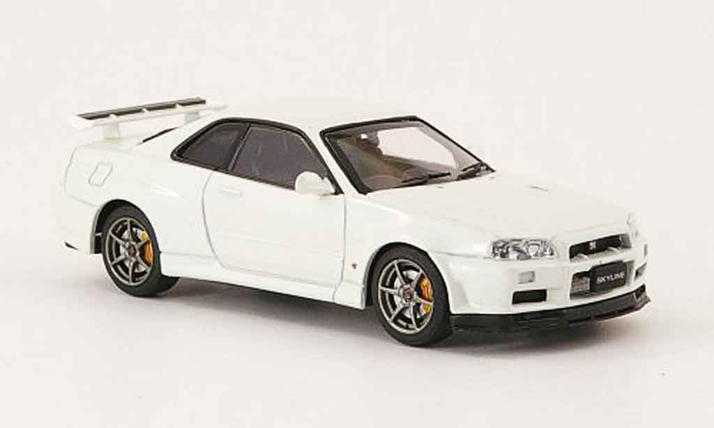 Nissan Skyline R34 1/43 Ebbro R34 GT R V Spec II wit 2001 02 modelauto