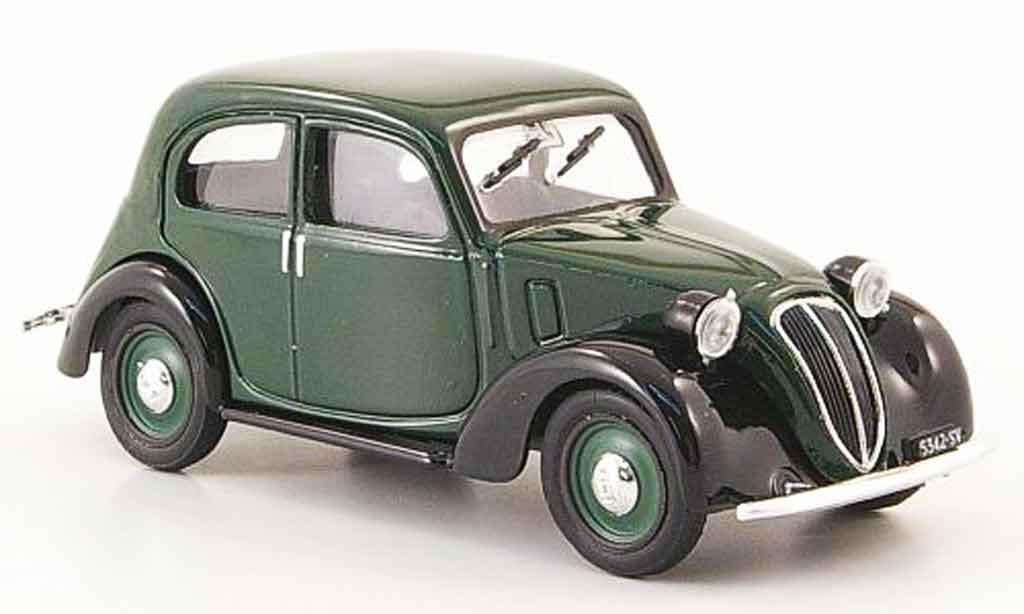 Fiat 1100 1937 1/43 Brumm 1937 (508 c.) Nuova Balilla grun zwart modelauto