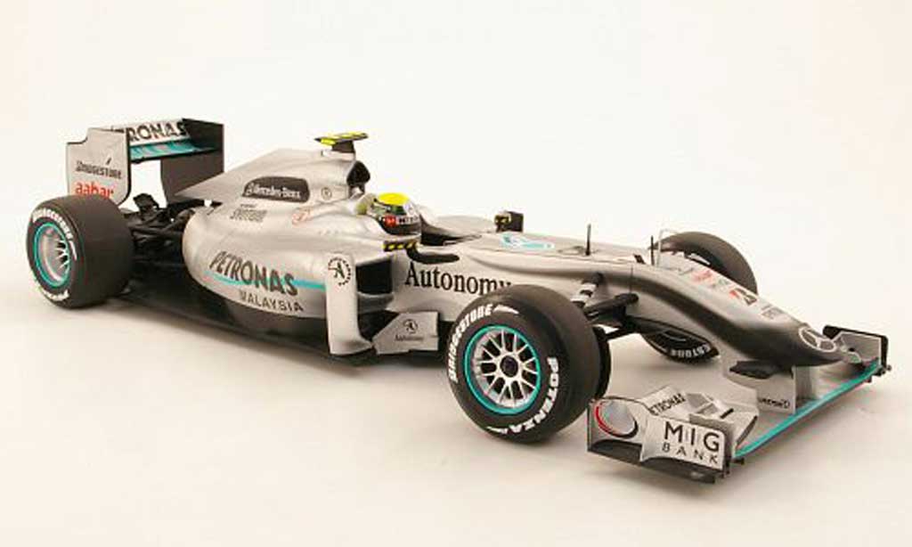 Mercedes F1 1/18 Minichamps MGP W01 No4 Petronas N.Rosberg Saison 2010 modelauto