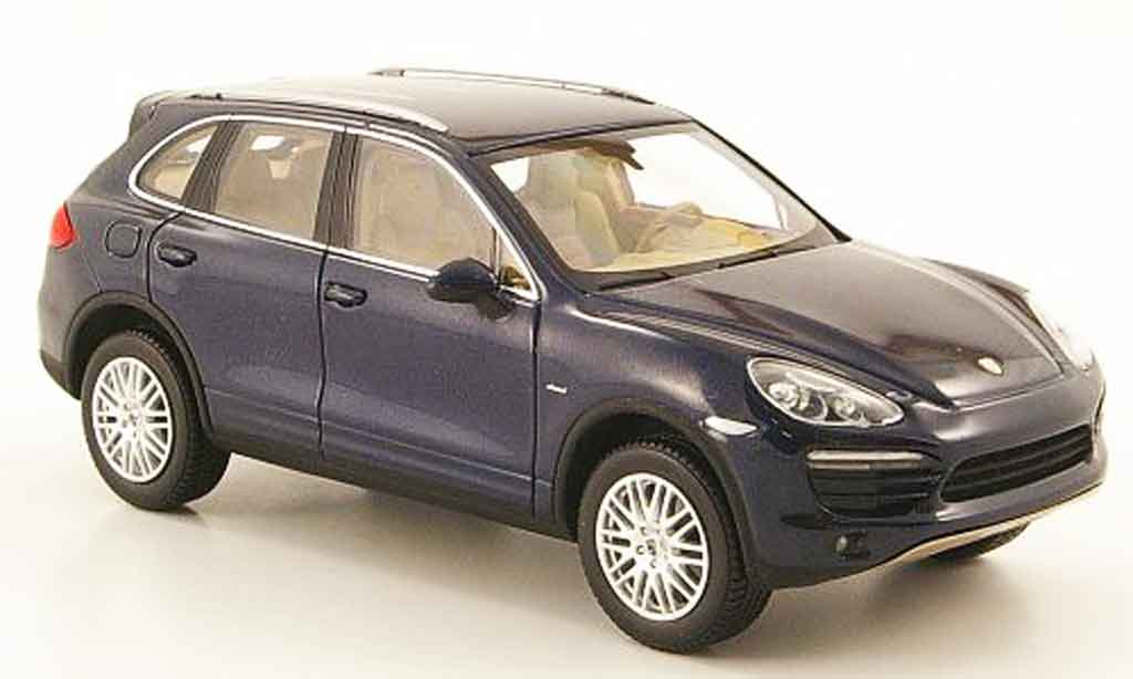 Porsche Cayenne 1/43 Minichamps Diesel blauw 2010 modelauto