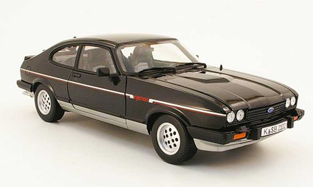 Ford Capri 1/18 Norev mk3 2.8i zwart/grijs 1983 modelauto