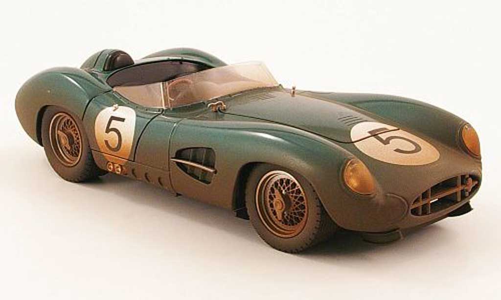 Aston Martin DBR1 1/18 Shelby Collectibles no.5 mit rennspuren sieger 24h le mans 1959 modelauto