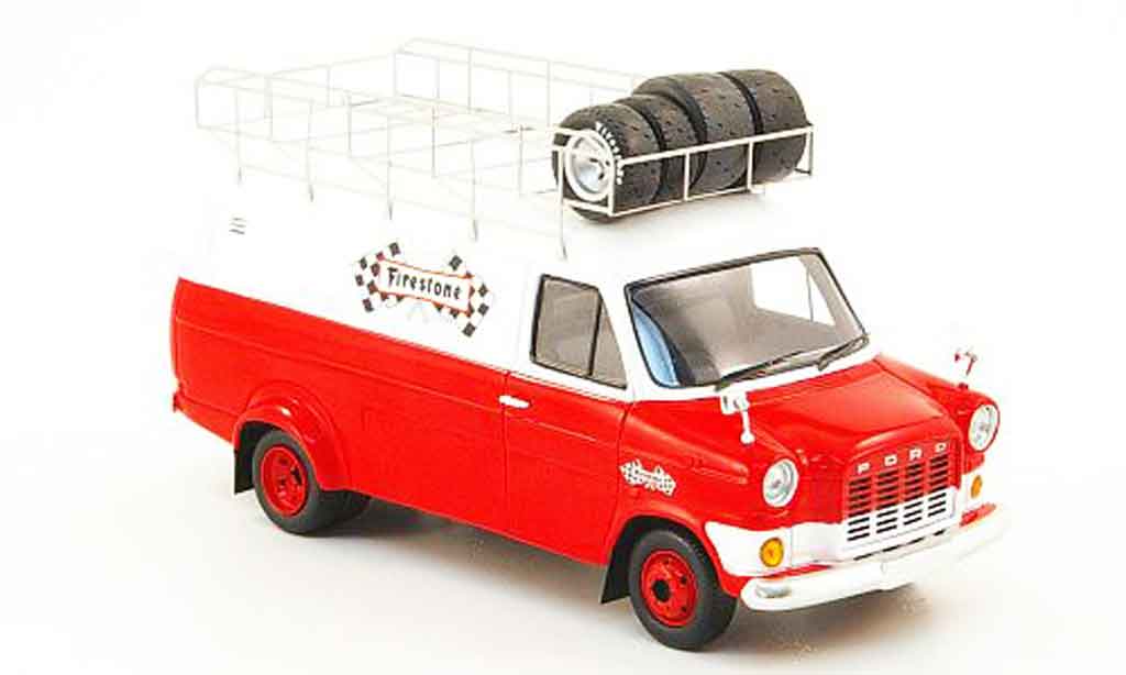 Ford Transit 1/43 Spark Firestone avec Dachbarres de toit 1972 modelauto