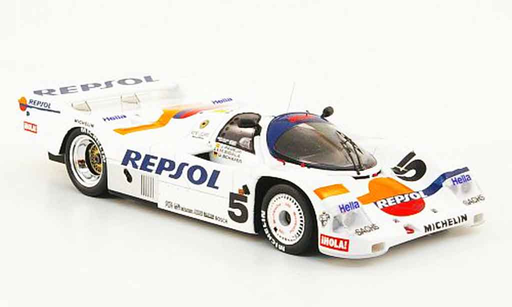 Porsche 962 1988 1/43 Spark 1988 No.5 Repsol 7ter Platz 24h Le Mans modelauto