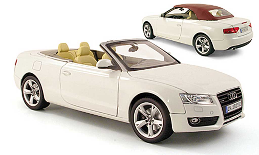Audi A5 1/18 Norev Cabriolet wit 2009 modelauto