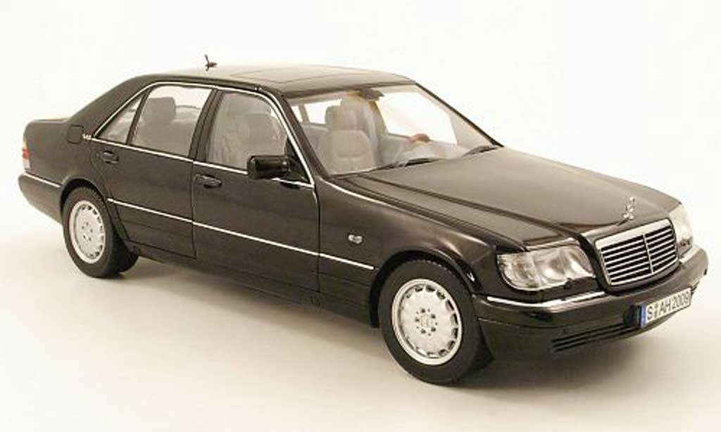 Mercedes Classe S 1/18 Norev S 600 (w140) zwart 1997 modelauto