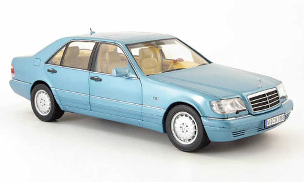 Mercedes Classe S 500 1/18 Norev 500 (w140) blauw clair metallic 1997 modelauto