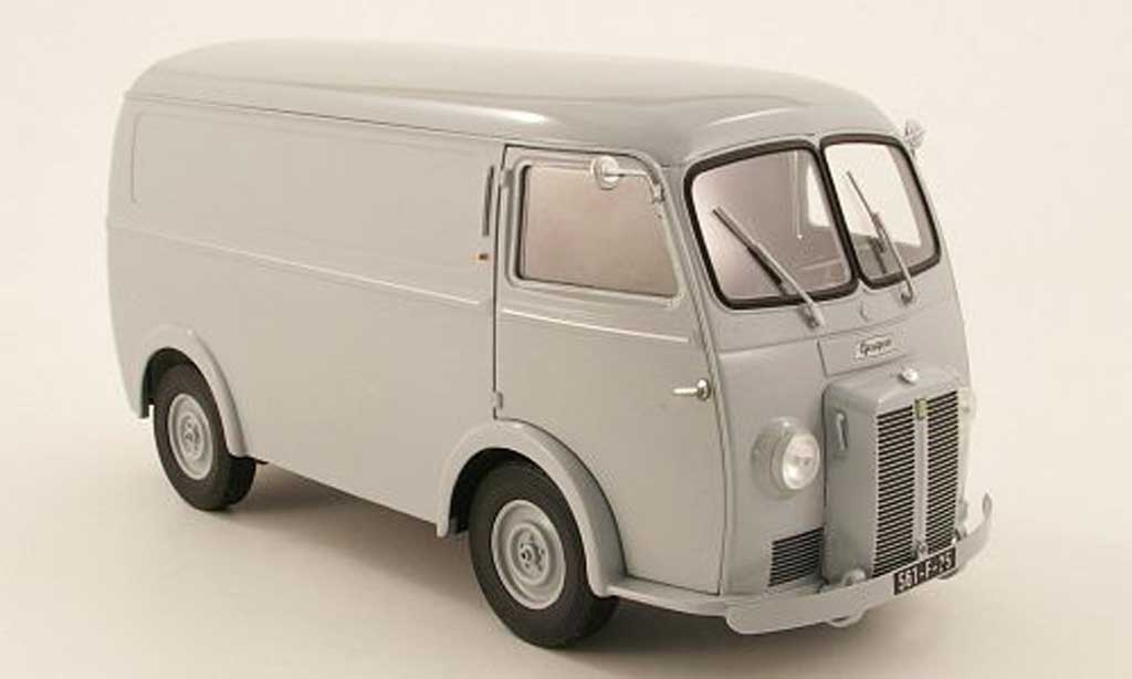 Peugeot D3A 1/18 Norev kasten grijs 1950 modelauto