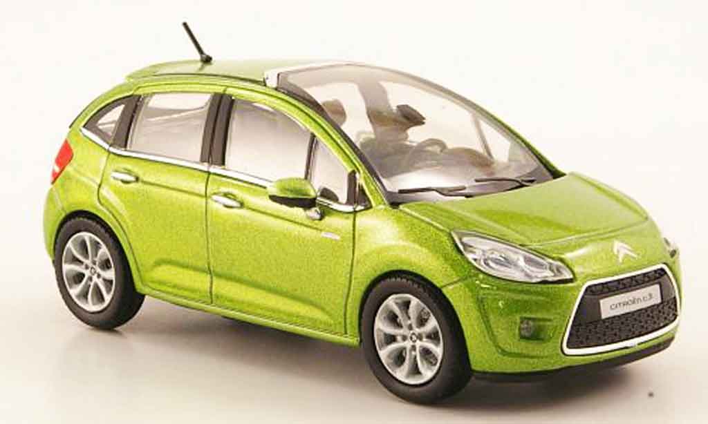 Citroen C3 1/43 Norev grun 5 turer 2009 modelauto