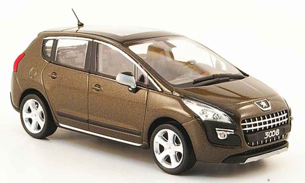 Peugeot 3008 1/43 Norev bruin 2009 modelauto