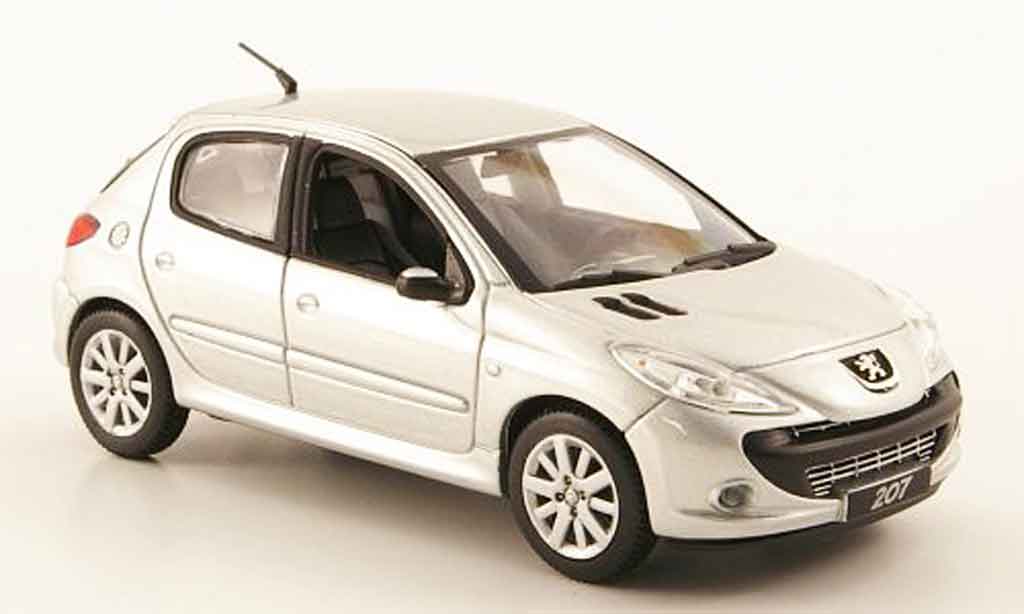 Peugeot 207 1/43 Norev grijs metallic 5 portes 2008 modelauto