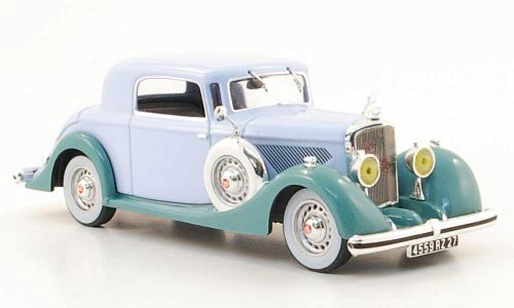 Panhard 6 CS 1/43 IXO (Faut-Cabriolet) blauw/mintgrun 1935 modelauto