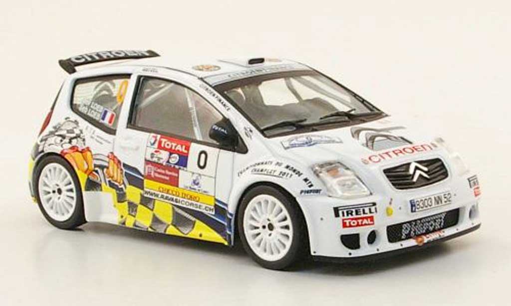 Citroen C2 S1600 1/43 IXO S1600 No.0 Rally Chablais 2009 S.Loeb modelauto