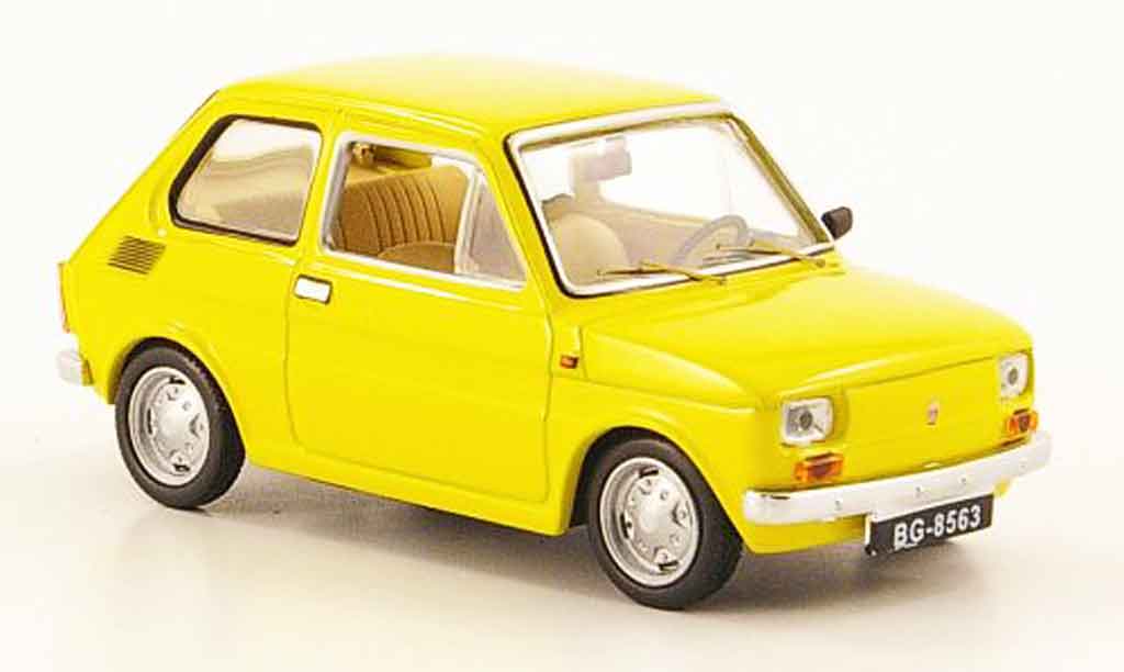 Fiat 126 1/43 IST Models Polski P geel 1973 modelauto