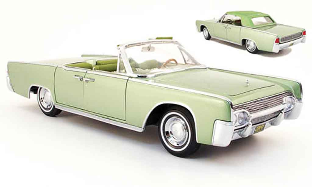 Lincoln Continental 1961 1/18 Yat Ming 1961 cabriolet grun modelauto