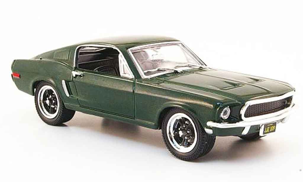 Ford Mustang 1968 1/43 Yat Ming 1968 GT Fastback Bullitt grun 1968 modelauto