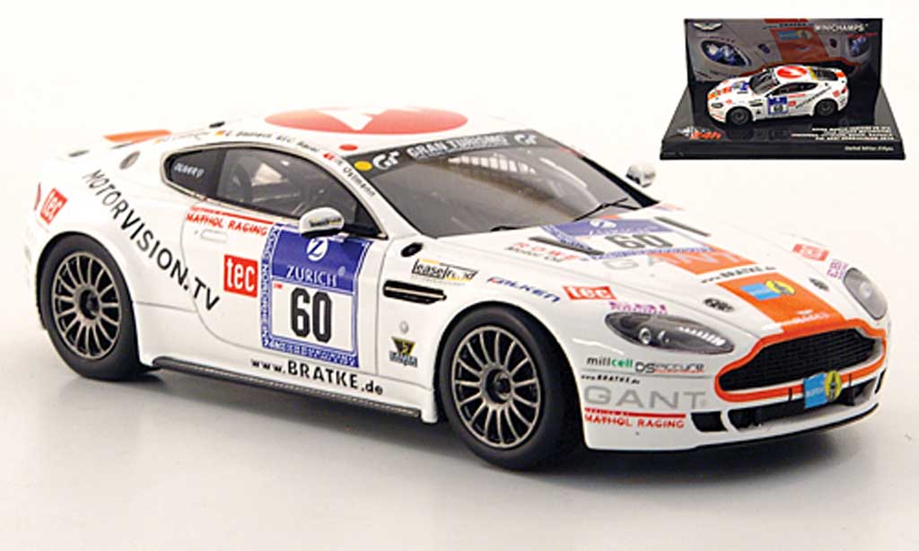 Aston Martin V8 1/43 Minichamps GT4 No.60 Team Bratke Motorsport 24h Nurburgring 2010 modelauto