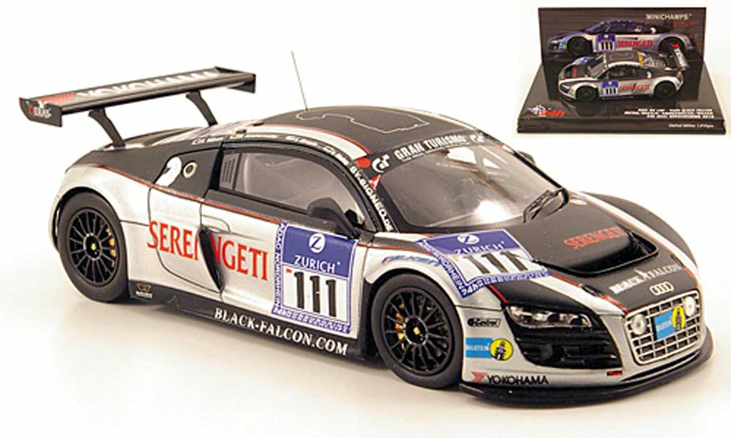 Audi R8 LMS 1/43 Minichamps LMS No.111 Black Falcon 24h Nurburgring 2010 modelauto