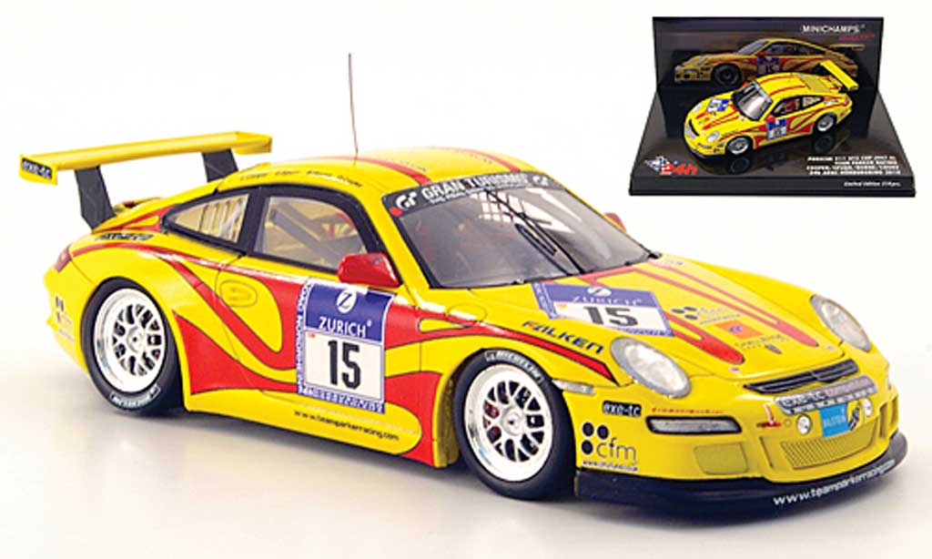 Porsche 997 GT3 CUP 1/43 Minichamps GT3 Cup 2010 (II) No.15 Parker Racing 24h Nurburgring modelauto