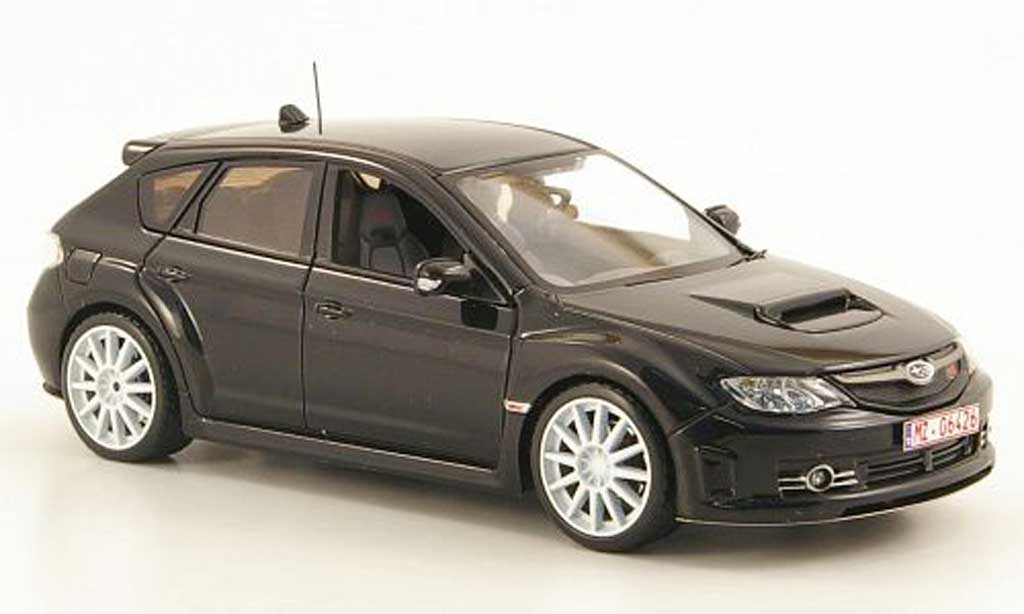 Subaru Impreza WRX 1/43 Kyosho STI WRX zwart RHD Testfahrzeug Nurburgring 2008 modelauto