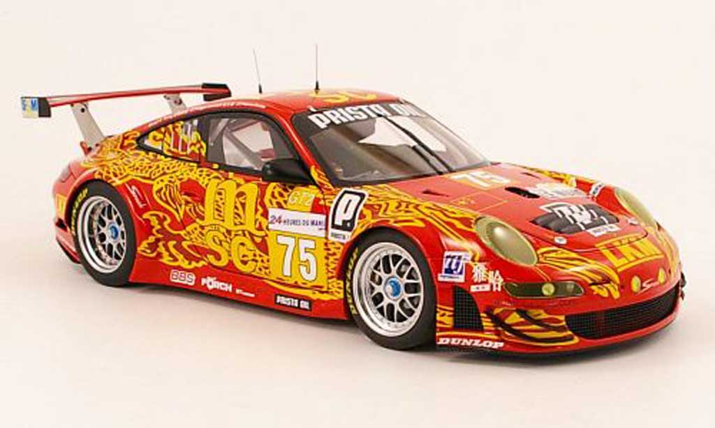 Porsche 997 GT3 RSR 1/18 Autoart GT3 RSR 2009 no.75 fia gt le mans d.o'young / p.hesnault / p.kralev modelauto