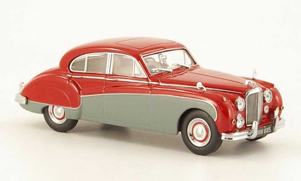 Jaguar MK 8 1/43 Oxford 8 rood/grijs modelauto