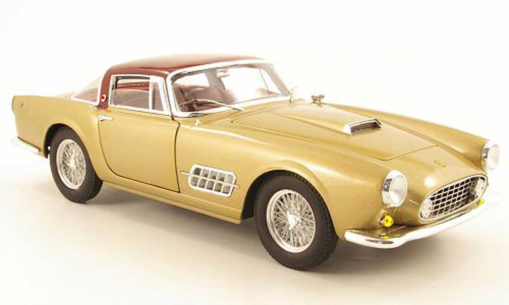 Ferrari 410 1/18 Hot Wheels Elite superamerica or/rood 1956 modelauto