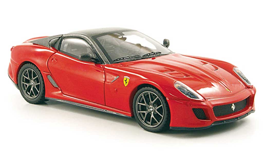 Ferrari 599 GTO 1/43 Hot Wheels Elite GTO rood/grijs (Elite) modelauto