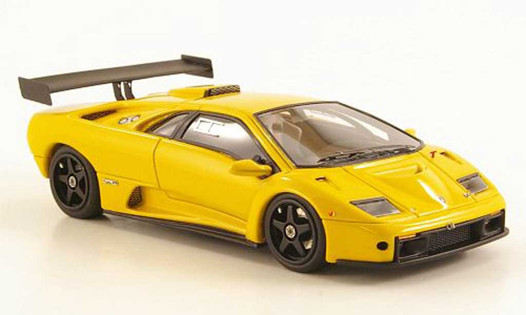 Lamborghini Diablo GTR 1/43 Look Smart GTR geel 1999 modelauto