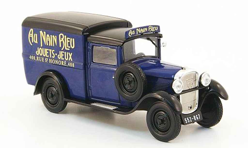 Peugeot 301 1/43 IXO bestelbusje au nain blauw modelauto