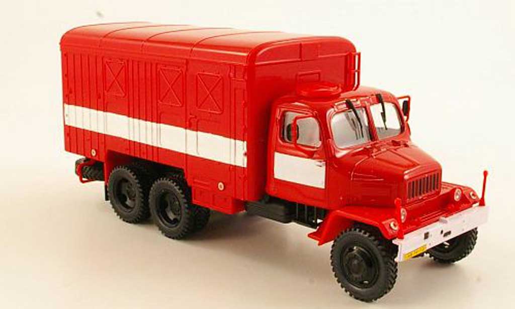 Praga V3S 1/43 Abrex Kasten rood/wit modelauto