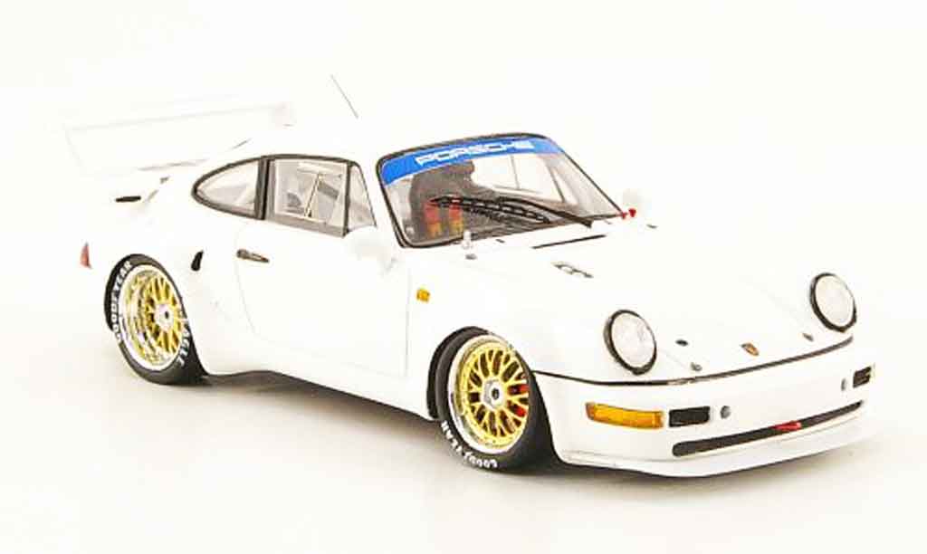 Porsche 993 Turbo S 1/43 Spark 964 Turbo Turbo S wit 1 modelauto