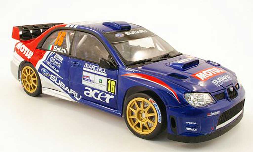 Subaru Impreza WRC 1/18 Sun Star WRC 07 no16 motul rallye monza 2009 fbabini / gbernacchini modelauto