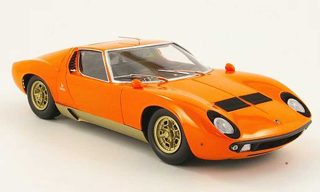 Lamborghini Miura P400 1/18 Kyosho P400 s oranje modelauto