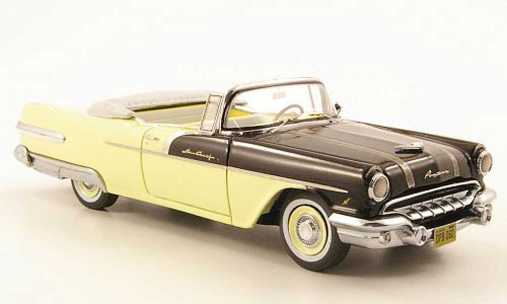 Pontiac Star Chief 1/43 Neo Cabriolet Geel creme/zwart 1956 modelauto