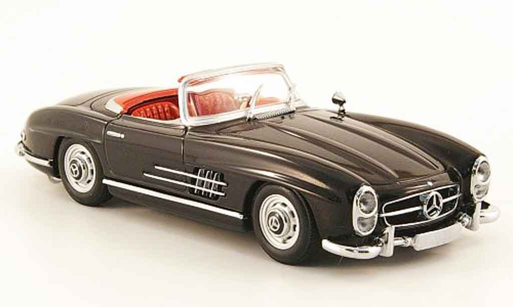Mercedes 300 SL 1/43 Minichamps SL Roadster zwart 1957 modelauto