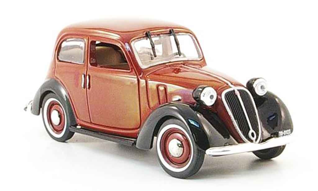Fiat 1100 1937 1/43 Norev 1937 Nuova Balilla rood zwart modelauto